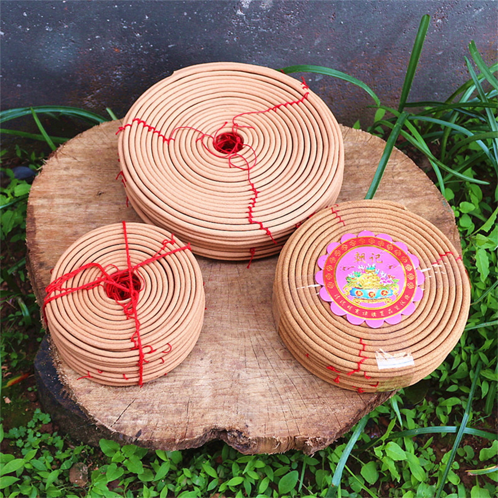 ZLBDYG 10 Plates Natural Sandalwood Incense Coil, Long Lasting Burning Time for Indoor and Outdoor Use, Mosquito Repellent for Camping, Patio, Backyard, Lighting, Sandalwood Scented Stick