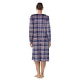 thumbnail image 3 of Aria Women's Knit Velour Long Sleeve Square Neck Nightgown with Pockets, Sizes S to 5X, 3 of 5