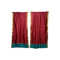 Mogul 2 Deep Red Curtains Rod Pocket Curtain Panels Boho Indi Gypsy Home Decor Interiors 84 inch