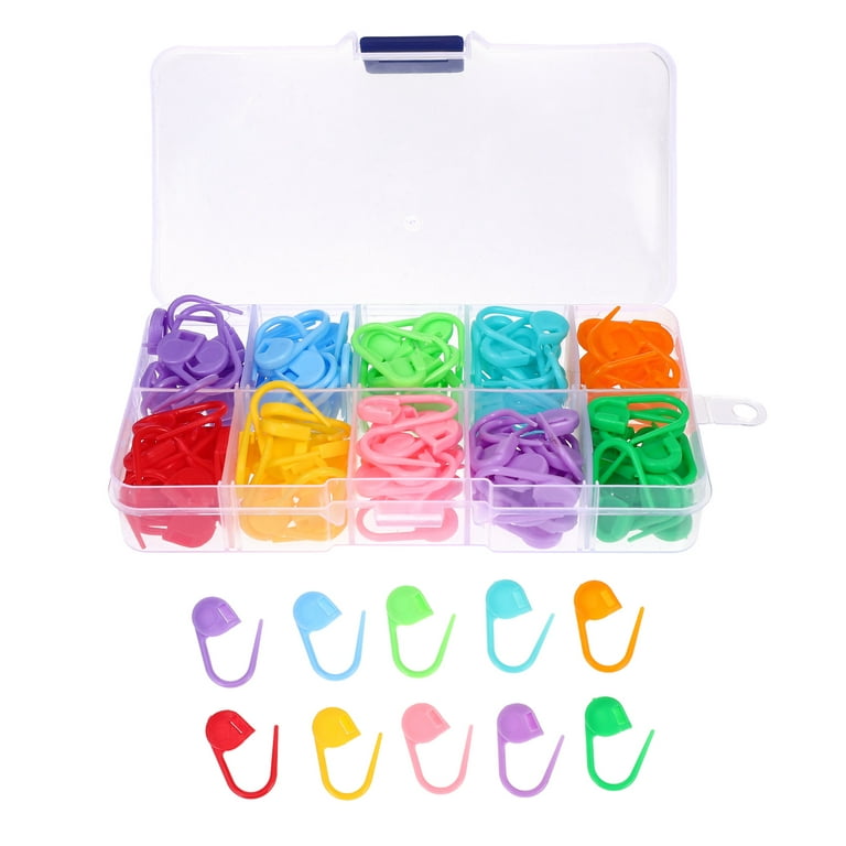 Sibba Knitting Crochet Locking, 120Pcs Stitch Markers with 4Pcs Cable Stitch  Holders for Knitting Sewing Stitching Crochet Markers, 10 Colors with  Storage Case - Yahoo Shopping