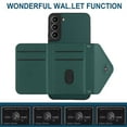 thumbnail image 5 of Allytech Galaxy S21 FE Wallet Case with Shoulder Strap, RFID Blocking Luxury PU Leather Shockproof Cards Slots Stand Anti-Scratch Magnetic Closure Phone Case for Samsung Galaxy S21 FE, Green, 5 of 9