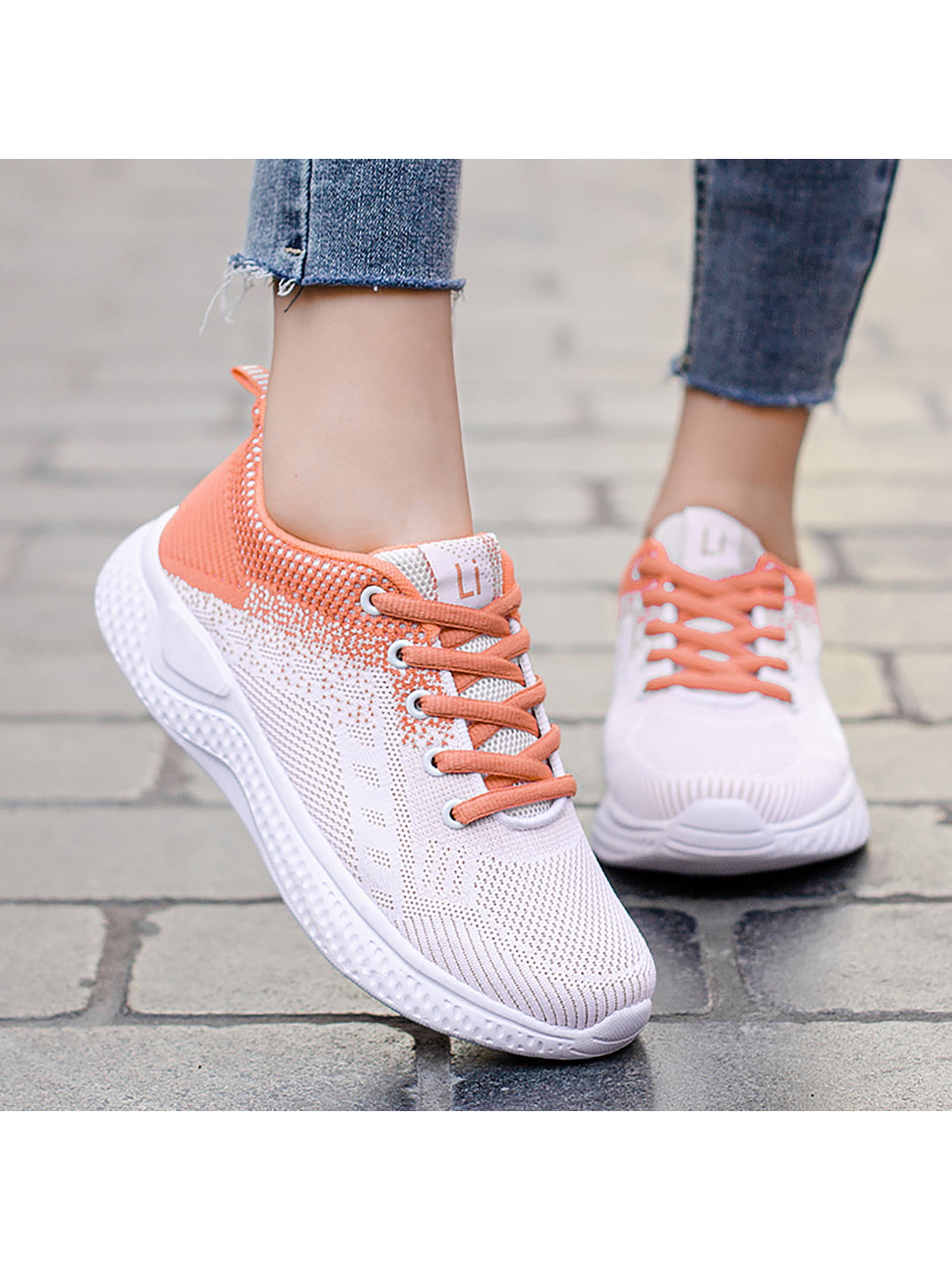 Women's Trainers Casual Sport Running Sneakers Tennis Shoes Breathable Pink