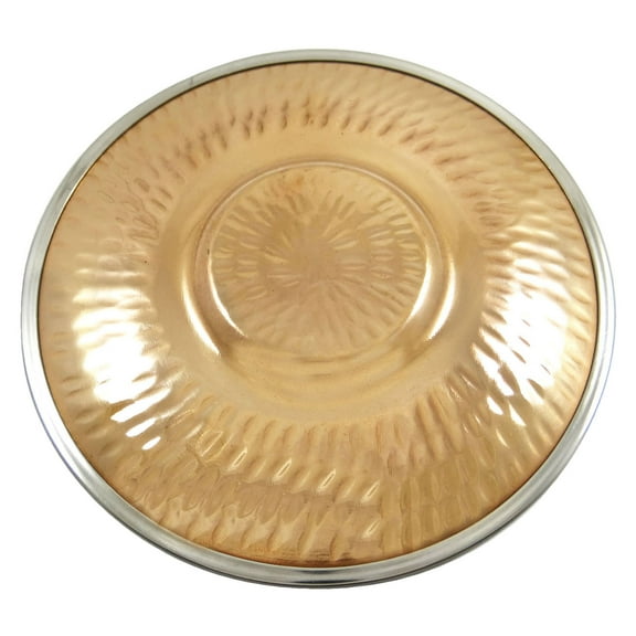Special Authentic Traditional Round Shaped Copper Steel Serving Plate Tray Platter Tableware Dinnerware