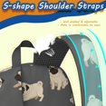 thumbnail image 5 of Pug Gray Pattern 17" School Backpacks for Teens,Waterproof Oxford Fabric,S-Shape Padded Straps for School,Travel,Hiking,Camping, 5 of 6