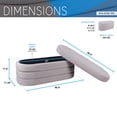thumbnail image 2 of Techni Home Velvet Ottoman Bench with Storage, Taupe, 2 of 5