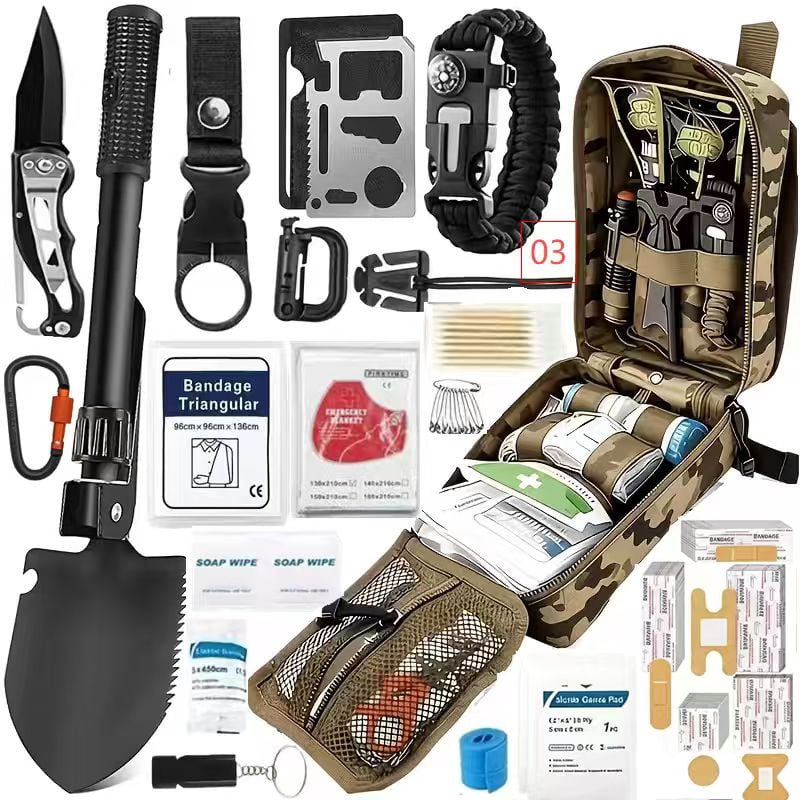 iMounTEK 125Pcs Survival Kits, Camping Backpack, Hiking Supplies