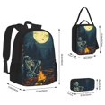 thumbnail image 2 of Fotbe Moonlit Skeleton Campfire Set Escolar 3 en 1 para Niños - Mochila Duradera con Lonchera Aislante y Estuche para Lápices - Mochila Escolar para Niños y Niñas, 2 of 7