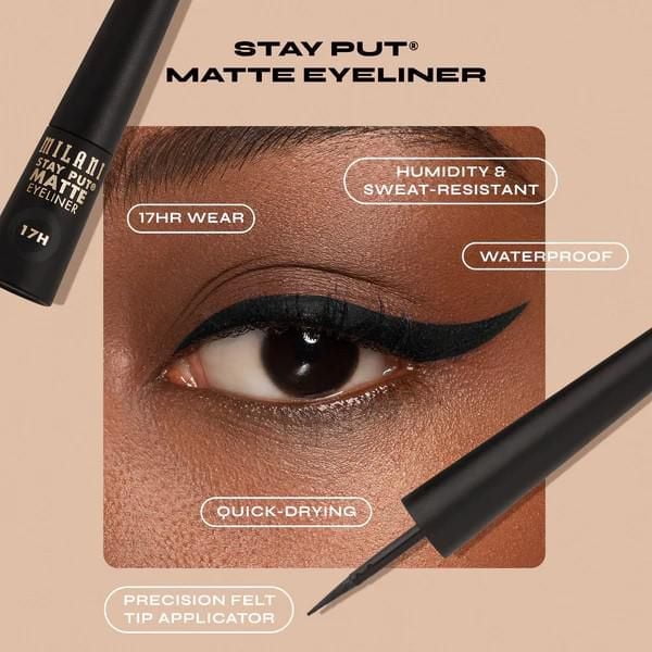 Milani Stay Put® Matte Liquid Liner - Black, Eyeliner