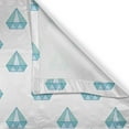thumbnail image 4 of Ambesonne Turquoise Blue Window Valance, Crystal Diamond Form, 54" X 18", Turquoise Pale Blue, 4 of 5