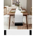 thumbnail image 4 of Table Runner 36 Inches Long for Kitchen Dining, Black White Striped Dresser Scarf Farmhouse, Dining Table Decorations for Wedding/Parties, Modern Abstract Art Aesthetics 13 x 36 In, 4 of 9