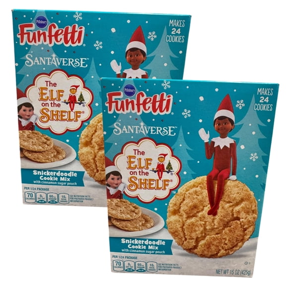 Pillsbury Funfetti Santaverse The Elf on the Shelf Cookie Mix - 2 Pack - Snickerdoodle