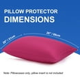 thumbnail image 6 of PiccoCasa 2 Pack Egyptian Cotton Pillowcases with Zipper Clourse Standard Fuchsia, 6 of 7