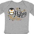 thumbnail image 4 of Inktastic Happy New Year with Cute Penguin Boys or Girls Long Sleeve Baby Bodysuit, 4 of 5
