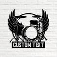 thumbnail image 3 of Craftnamesign Custom Drum Room Metal Wall Art LED Light, Drummer Name Sign,Drum Wall Decor, 3 of 5