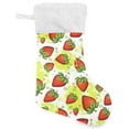 thumbnail image 4 of SKYSONIC Strawberry Christmas Stocking Personalized Large Candy Stocking Hanging Gift Xmas Stockings Decoration for Family Holiday Party Ornaments Decor Fireplace, 4 of 7