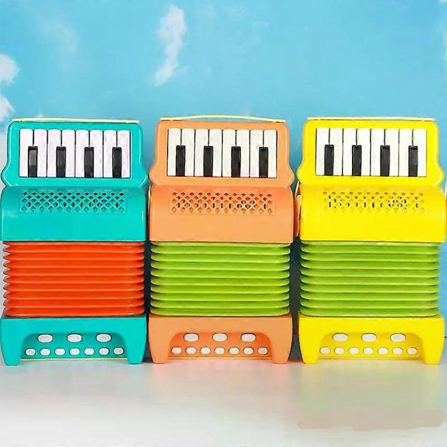 Kids Accordion Toy: Button Control Accordion Instrument For Toddlers - 3 Modes Battery Operated Instrument Toy For Early Music Education