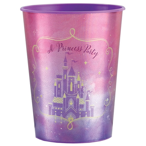 "Disney Princess" Metallic Purple and Pink Party Favor Cup 16 Oz.
