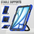 thumbnail image 5 of Dteck Kids Full Body Protection Case for iPad Air 13 inch 2025/2024,Heavy Duty Silicone Case 360 Degree Rotating Handle Stand Cover with Screen Protector for iPad Air 13-in. M3/M2, Black+Blue, 5 of 7