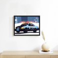thumbnail image 3 of Nawypu Baby Boy Nursery Canvas Wall Art, Police Car, Transportation Car Artwork Print Wall Decor Framed, Vehicles Truck Nursery Room Paintings Wall Decorations for Baby Boy Room, Ready to Hang, 3 of 4