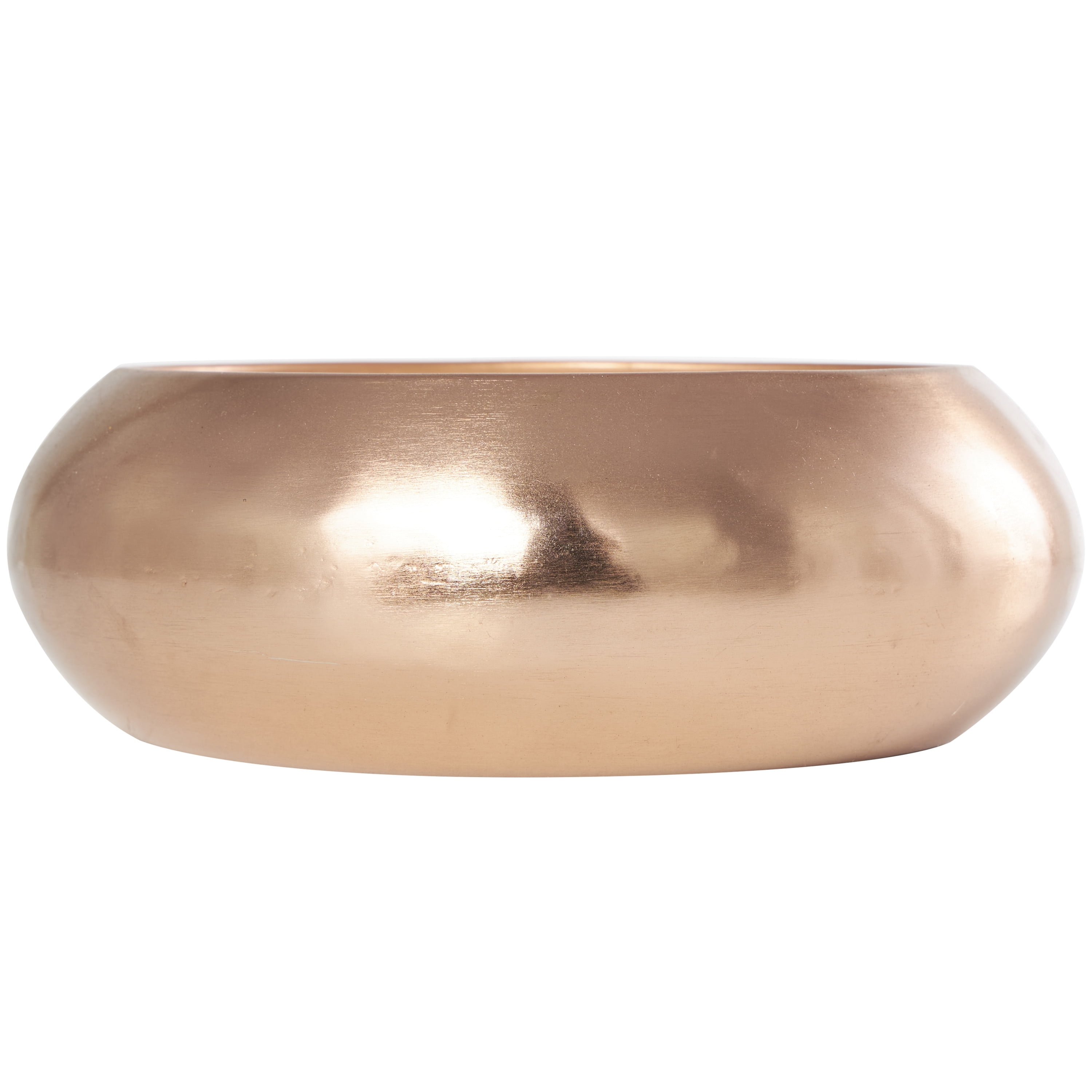 CosmoLiving by Cosmopolitan Copper Metal Tropical Breeze Scented Wide Dome Shaped 60 oz 4 Wick Candle with White Wax