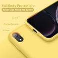 thumbnail image 3 of iPhone XR Case, Silicone Ultra Slim Shockproof Phone Case with [Soft Anti-Scratch Microfiber Lining], 6.1 inch, Yellow, 3 of 5