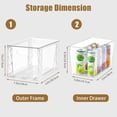 thumbnail image 2 of 6 Pack Clear Pantry Organizers and Storage, Stackable Storage Drawers, Pantry Storage Organizers, Stackable Kitchen Storage Organizer, Foods Organizer Bins for Bathroom, Kitchen, Pantry, Closet, 2 of 6