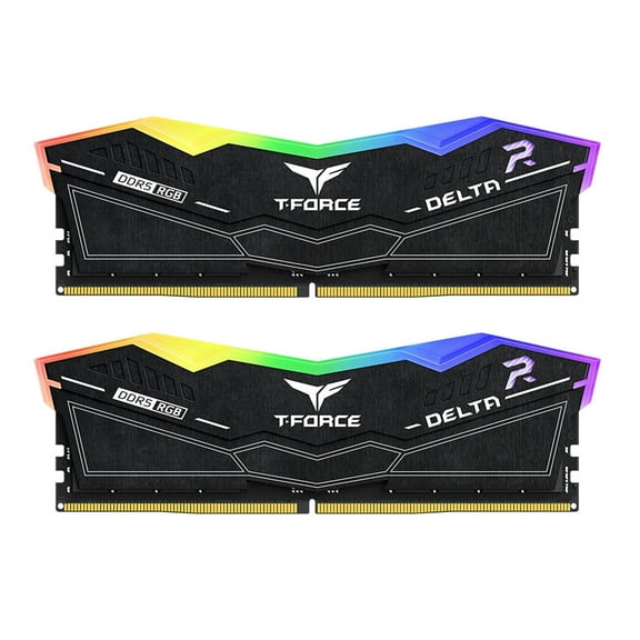 T-Force DELTA RGB - DDR5 - kit - 16 GB: 2 x 8 GB - DIMM 288-pin - 6000 MHz / PC5-48000 - CL38 - 1.25 V - unbuffered - on-die ECC - black