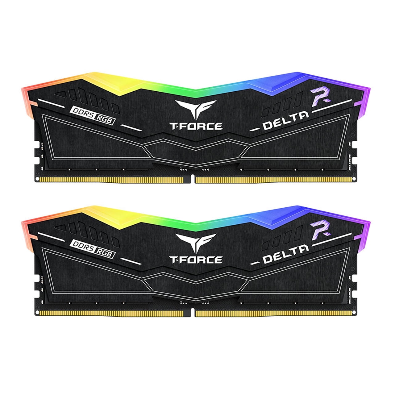 T-Force DELTA RGB - DDR5 - kit - 16 GB: 2 x 8 GB - DIMM 288-pin - 6000 MHz / PC5-48000 - CL38 - 1.25 V - unbuffered - on-die ECC - black