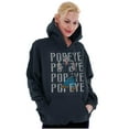 thumbnail image 4 of Popeye The Sailor Man On Repeat Retro Hoodie Sweatshirt Women Men Brisco Brands S, 4 of 6