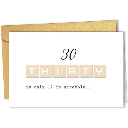 Happy 30th Birthday Card, 30th Bday Card, Funny Scrabble 30 Birthday Card  for Him Her, 30 Is Only  30th Birthday Card | Walmart Canada