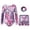 j-1658Purple423, variant on Outfit Sets Kids Girls Long Sleeve Performance Leotard With Glitter Print And Matching Shorts Hair Scrunchie For Dance Gymnastics Stage Fashionable Children Clothes Sets