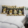 thumbnail image 4 of Spring Gnomes Throw Pillow Covers, Farmhouse Botanical Sunflowers Wooden Grain Soft Breathable Pillow Cases with Invisible Zipper, Standard Pillowcases for Couch Bed Sofa Chair 20x26 Inches, 4 of 9