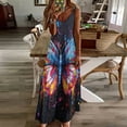 thumbnail image 2 of Colorful Butterfly Sleeveless Dress Women's Clothing Chic And Elegant Woman Dress Elegant Women's Sets, 2 of 6