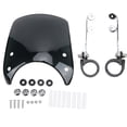 thumbnail image 1 of Motorcycle Windshield Headlight Fairing 180° Adjustable Universal for 1.5-1.6in Front ForkBlack, 1 of 8