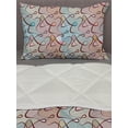 thumbnail image 3 of Abstract Comforter & Sham Bedding Set, Soft Colored Composition of Pale Pink and Blue Tone Background with Tangled Lines, 3 pcs Duvet Set Microfiber Filling Quilt, 5 Sizes, Multicolor, by Ambesonne, 3 of 4