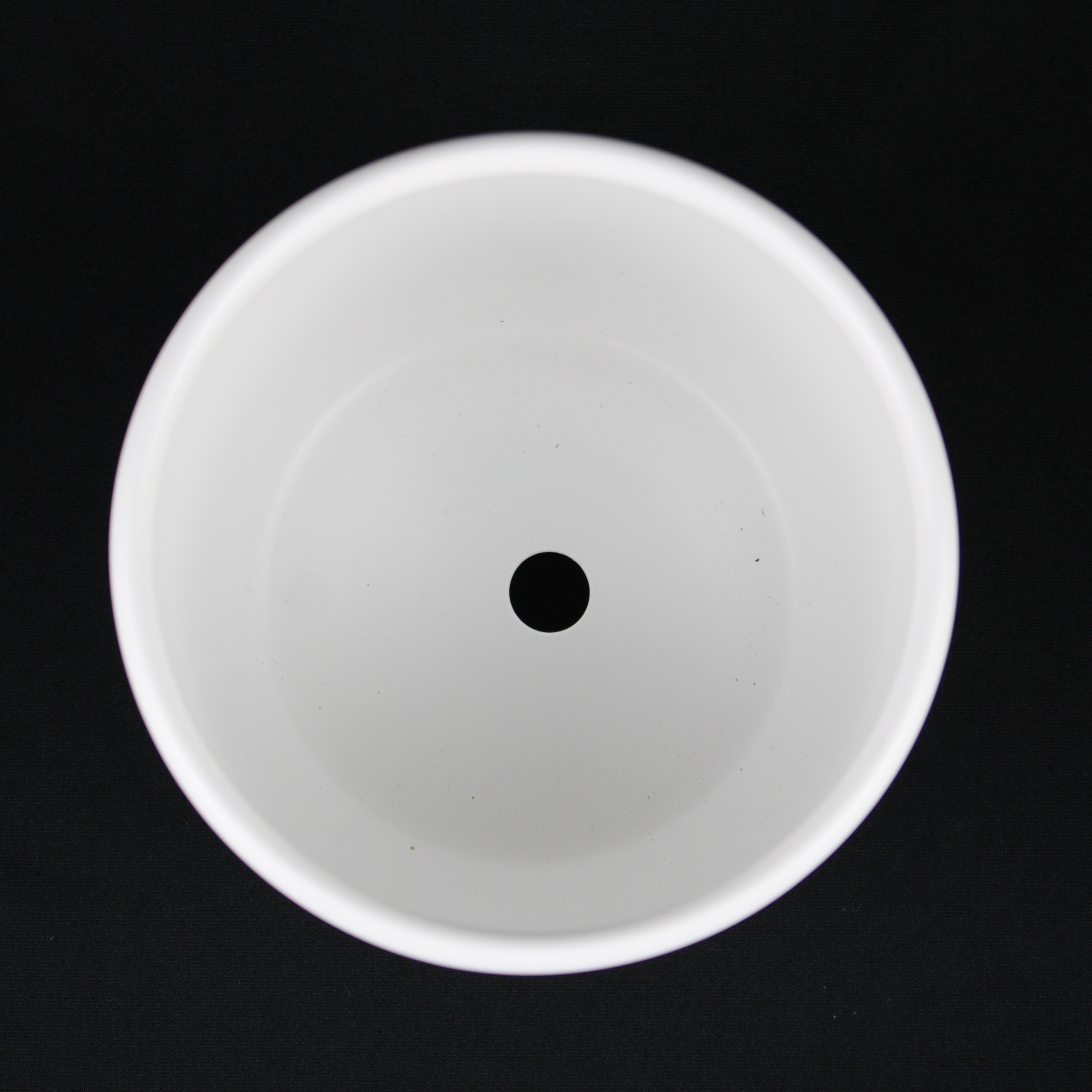Florinia 3-Piece Stoneware Ribbed Ceramic Round White Flower Pots, 8.5" x 6.5" x 5.5"