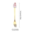 thumbnail image 3 of Danhjin Stainless Steel Tableware Stainless Steel Fork Creationary Christmas Tableware Coffee Fork Dessert Fork Gift Box Set Christmas Decorations, 3 of 6