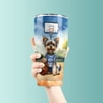 thumbnail image 3 of Happy Father's Day Yorkshire Terrier Playing Basketball with Best Dad Jersey 30oz Stainless Steel Tumbler Insulated Cup with Lid Yorkie Dog Lover Gifts - 13006, 3 of 5