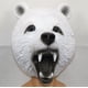 thumbnail image 4 of Máscara de Halloween, máscara de oso, disfraz de animal para accesorios de disfraz de carnaval de Halloween, máscara de oso lindo, sombrero de animal de oso polar, disfraces de anime de fiesta de graduación de Halloween (blanco) Rojo Verde, 4 of 4