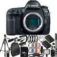 thumbnail image 1 of Canon EOS 5D Mark IV DSLR Camera (Body Only) - International Version (No Warranty) 64GB Bundle 30PC Accessory Kit Which Includes 64GB Memory Card + 2 Replacement LP-E6 Batteries + MORE, 1 of 9