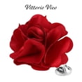 thumbnail image 2 of Vittorio Vico Formal Solid Flower Wine Lapel Pin, Stainless Steel, 1 Count, 2 of 7