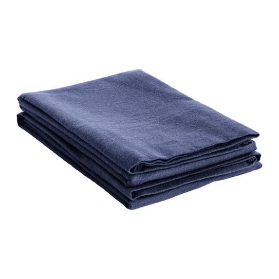 Fleur-de-Lis Solid Pillowcase Set, Standard, Navy Blue, 2-Piece, by Blue Nile Mills