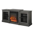 thumbnail image 3 of 60" Classic Tiered Top Fireplace TV Console - Slate Grey, 3 of 6
