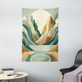 thumbnail image 3 of Ambesonne Lake Tapestry Wall Hanging, Pastel Rising Mountains Art, 40"x60", Seafoam Peach and Amber, 3 of 3