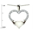 thumbnail image 4 of Star K� Hands Holding Heart Genuine Opal Claddagh Pendant Necklace, 4 of 9
