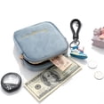 thumbnail image 3 of large capacity sanitary napkin storage bag velvet cloth tampon bag portable plush cloth padding cloth art storage bag, 3 of 8