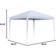 thumbnail image 2 of REKHH Pop Up Outdoor Gazebo Marquee 8.2''x8.2'' Garden Awning Tent Folding Canopy with 4 Sidewall and Carrying Bag for Festival Wedding Party 2.5MX2.5M (2.5x2.5m,White), 2 of 8