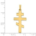 thumbnail image 3 of 14k Yellow Gold Solid Eastern Orthodox Cross Charm Pendant, 3 of 7