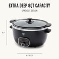 thumbnail image 2 of GreenLife 8QT Slow Cooker, Non-Toxic Ceramic Nonstick, Family Size, Black, 2 of 9
