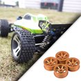 thumbnail image 2 of Ruiboury 4pcs/set Aluminium Alloy Wheel Rim Wheel Hub Compatible With 1/28 Wltoys K969 Meta RC Car Driftl Wheel Rim RC Car Metal red 1Set, 2 of 6